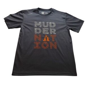 Alanic Tough Mudder Mudder Nation Performance Shirt Gray Men's Small Graphic Tee